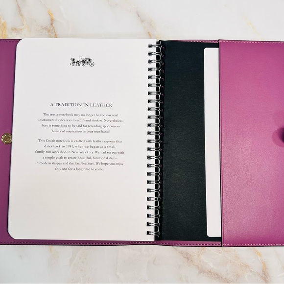 NEW! COACH NOTEBOOK with Floral Print | Lilac Multi - Picture 5 of 7
